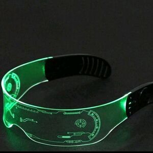 Colorful Cyberpunk LED Light Up Party Rave Eye Glasses